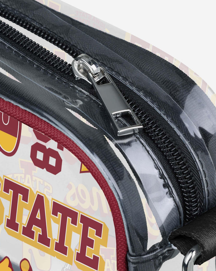 Iowa State Cyclones Repeat Retro Print Clear Crossbody Bag FOCO - FOCO.com