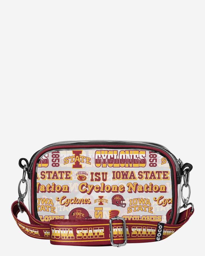 Iowa State Cyclones Repeat Retro Print Clear Crossbody Bag FOCO - FOCO.com