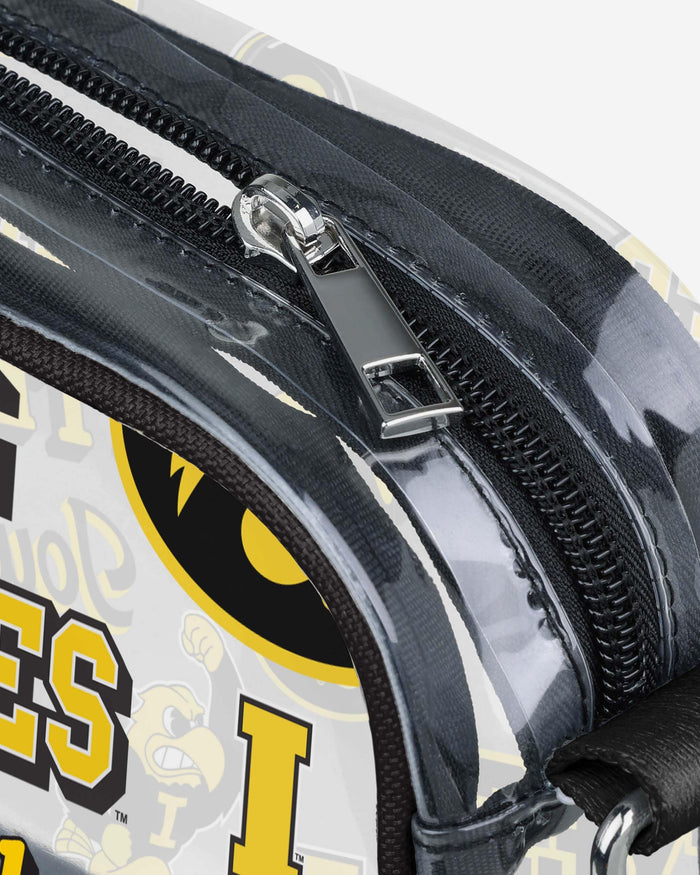 Iowa Hawkeyes Repeat Retro Print Clear Crossbody Bag FOCO - FOCO.com