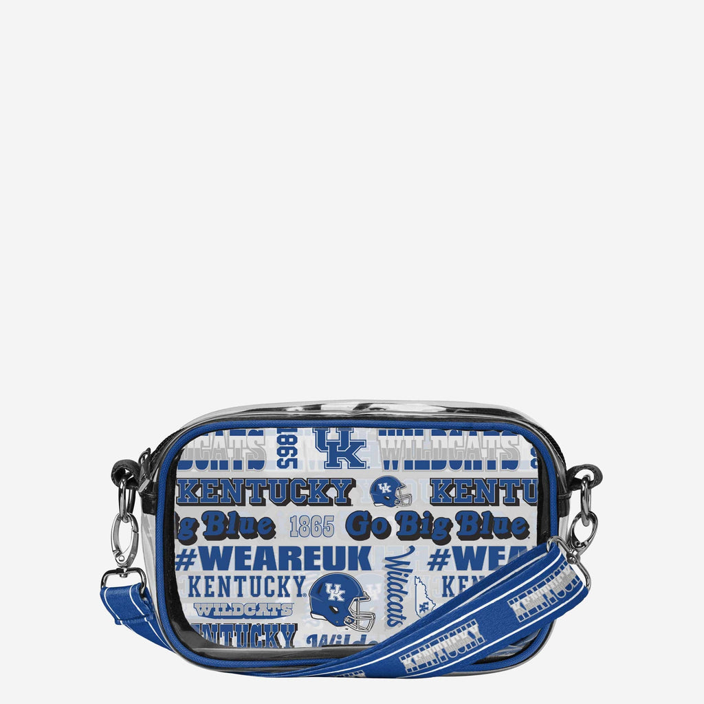 Kentucky Wildcats Repeat Retro Print Clear Crossbody Bag FOCO - FOCO.com