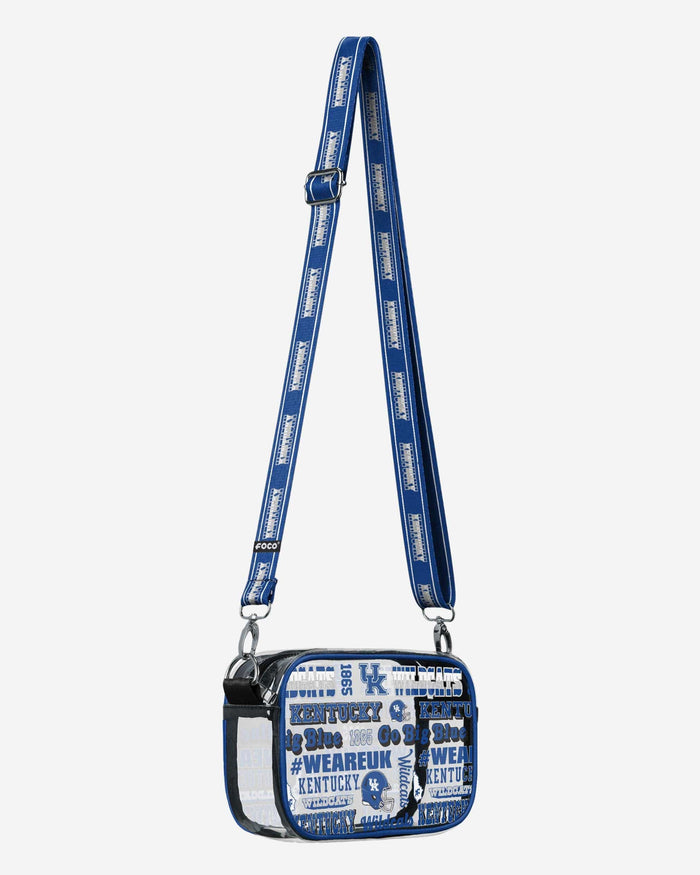 Kentucky Wildcats Repeat Retro Print Clear Crossbody Bag FOCO - FOCO.com