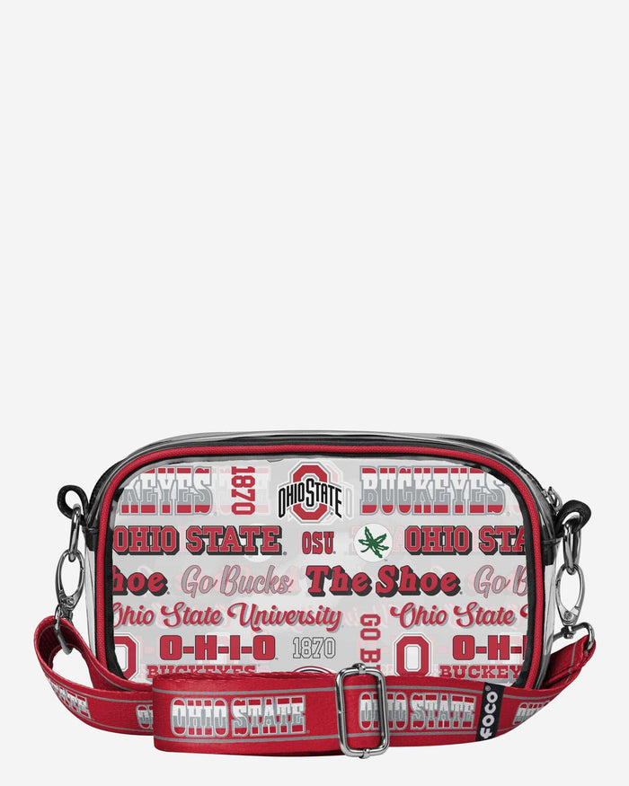 Ohio State Buckeyes Repeat Retro Print Clear Crossbody Bag FOCO - FOCO.com