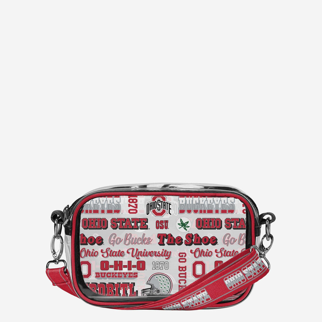 Ohio State Buckeyes Repeat Retro Print Clear Crossbody Bag FOCO - FOCO.com