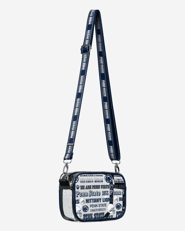 Penn State Nittany Lions Repeat Retro Print Clear Crossbody Bag FOCO - FOCO.com