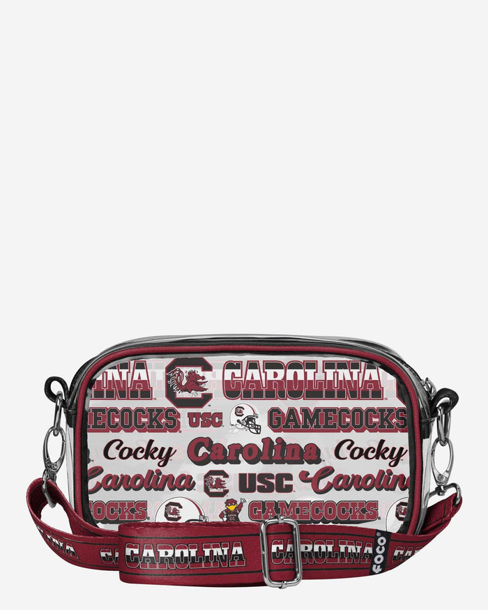 South Carolina Gamecocks Repeat Retro Print Clear Crossbody Bag FOCO - FOCO.com