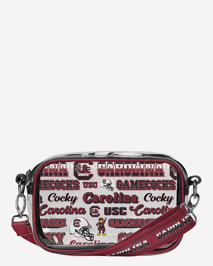 South Carolina Gamecocks Repeat Retro Print Clear Crossbody Bag FOCO - FOCO.com