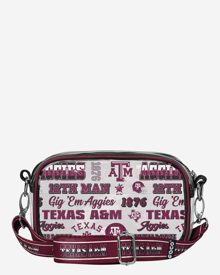 Texas A&M Aggies Repeat Retro Print Clear Crossbody Bag FOCO - FOCO.com