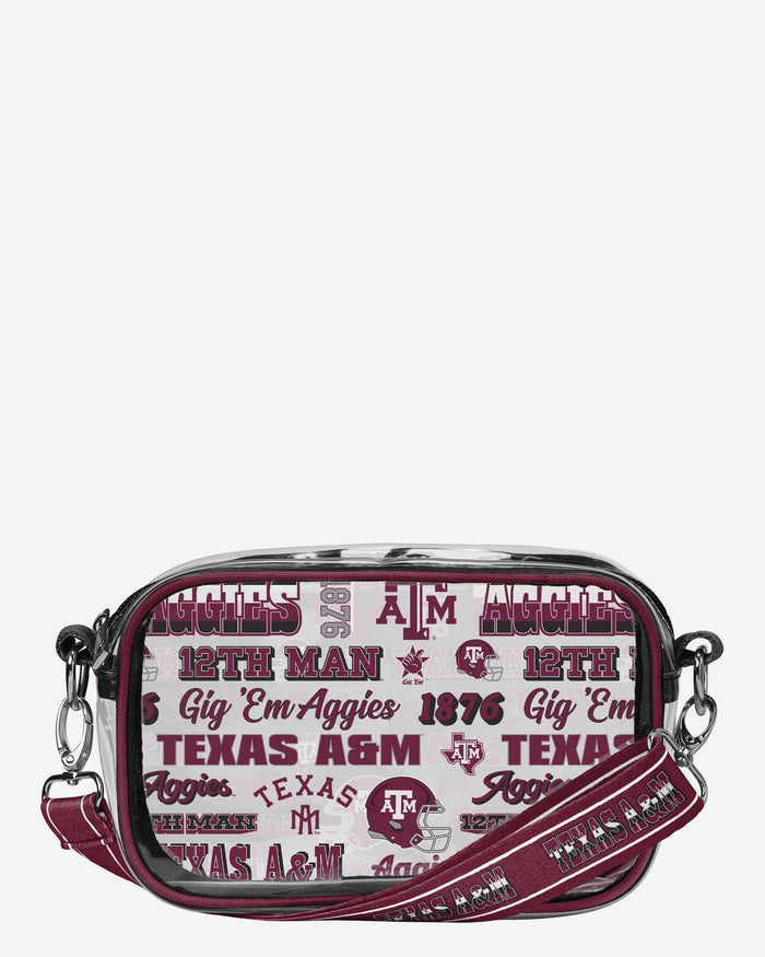 Texas A&M Aggies Repeat Retro Print Clear Crossbody Bag FOCO - FOCO.com