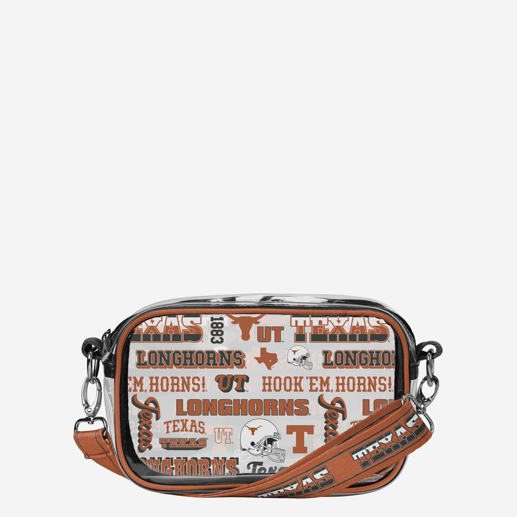 Texas Longhorns Repeat Retro Print Clear Crossbody Bag FOCO - FOCO.com