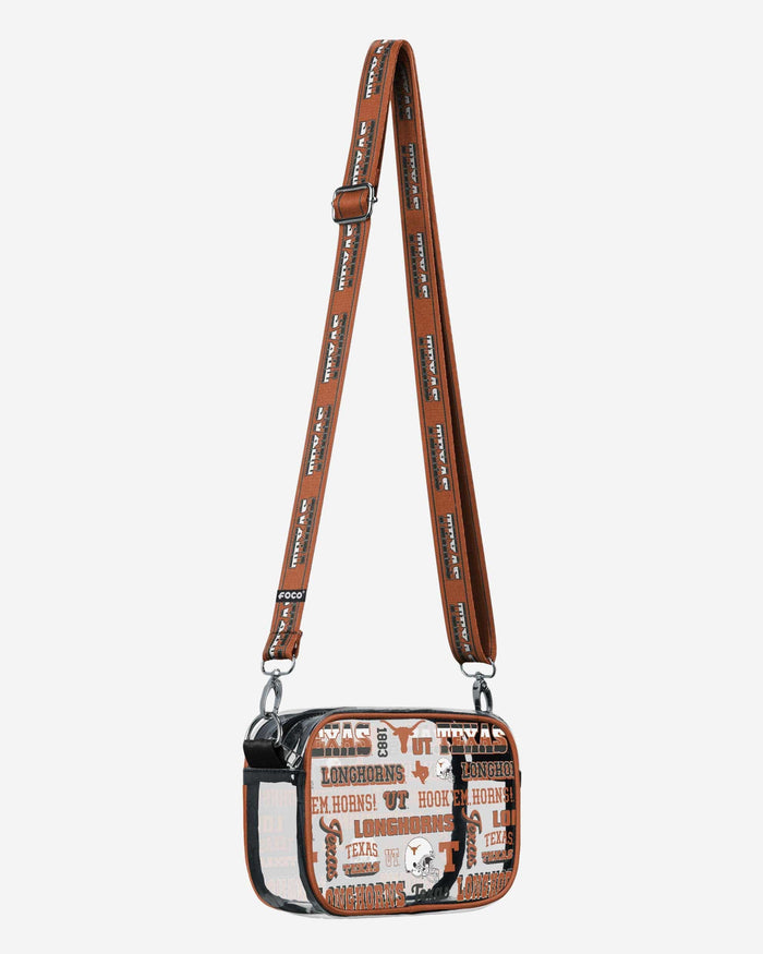 Texas Longhorns Repeat Retro Print Clear Crossbody Bag FOCO - FOCO.com