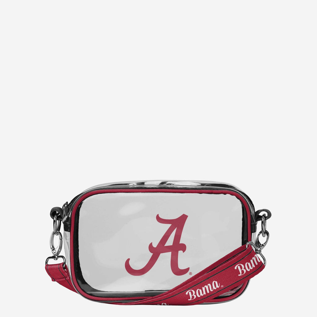 Alabama Crimson Tide Team Stripe Clear Crossbody Bag FOCO - FOCO.com