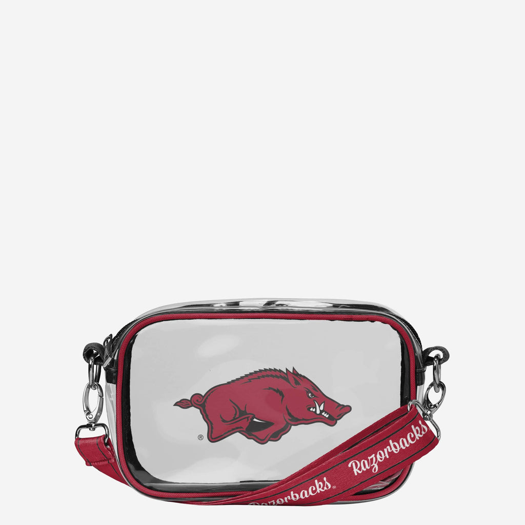 Arkansas Razorbacks Team Stripe Clear Crossbody Bag FOCO - FOCO.com