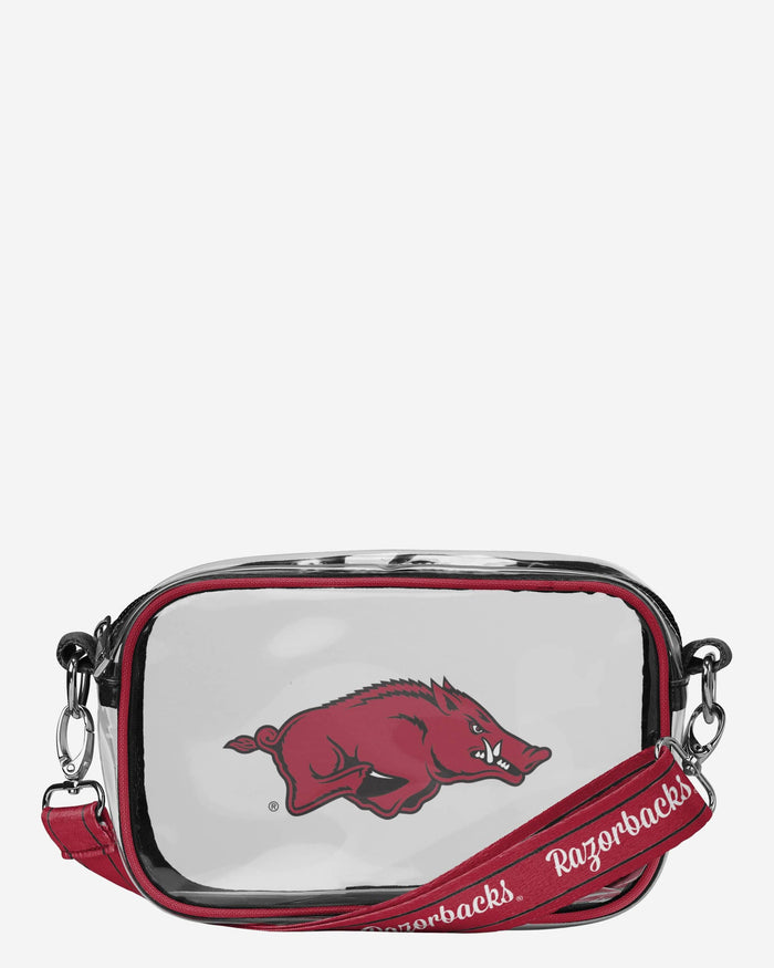 Arkansas Razorbacks Team Stripe Clear Crossbody Bag FOCO - FOCO.com