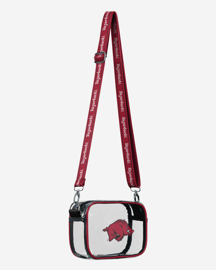 Arkansas Razorbacks Team Stripe Clear Crossbody Bag FOCO - FOCO.com