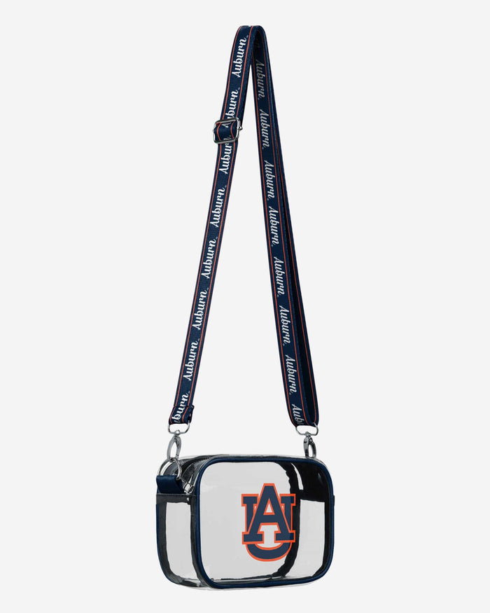 Auburn Tigers Team Stripe Clear Crossbody Bag FOCO - FOCO.com