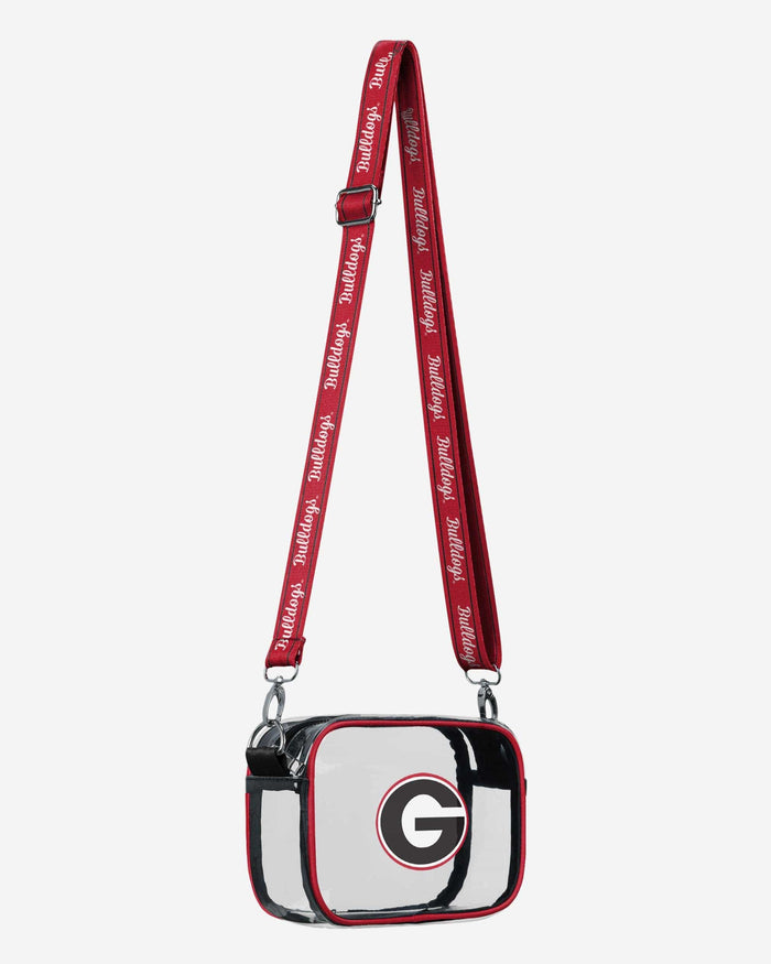 Georgia Bulldogs Team Stripe Clear Crossbody Bag FOCO - FOCO.com