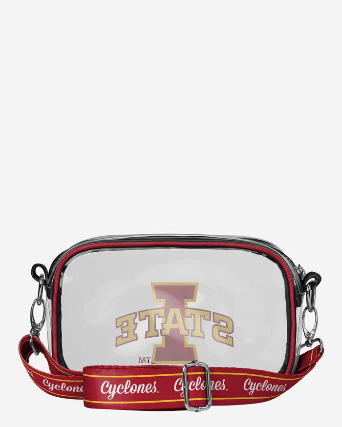 Iowa State Cyclones Team Stripe Clear Crossbody Bag FOCO - FOCO.com