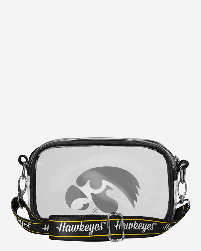 Iowa Hawkeyes Team Stripe Clear Crossbody Bag FOCO - FOCO.com