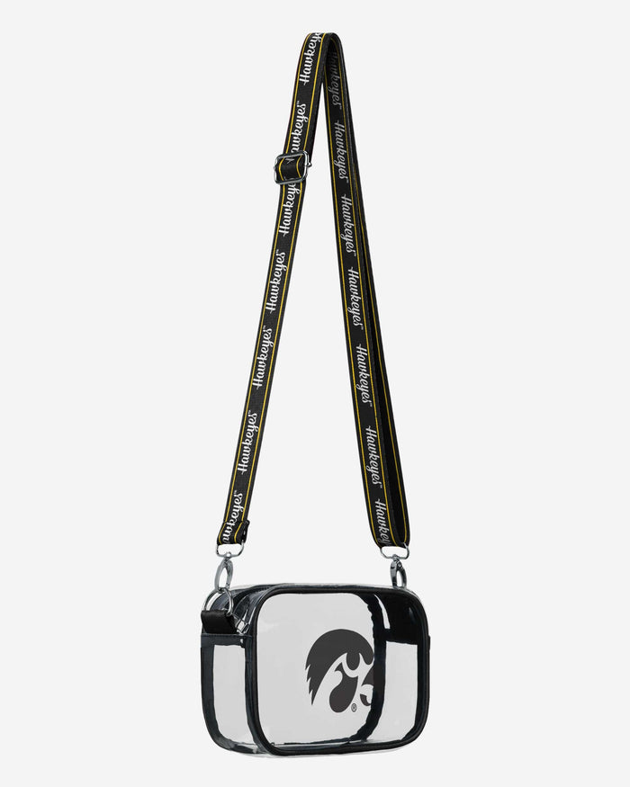 Iowa Hawkeyes Team Stripe Clear Crossbody Bag FOCO - FOCO.com