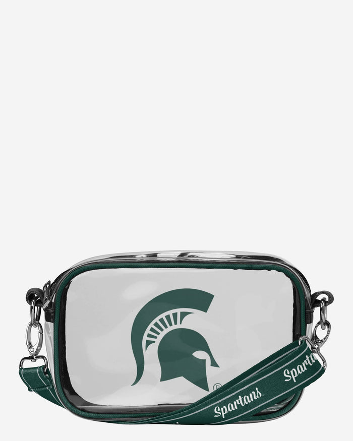 Michigan State Spartans Team Stripe Clear Crossbody Bag FOCO - FOCO.com