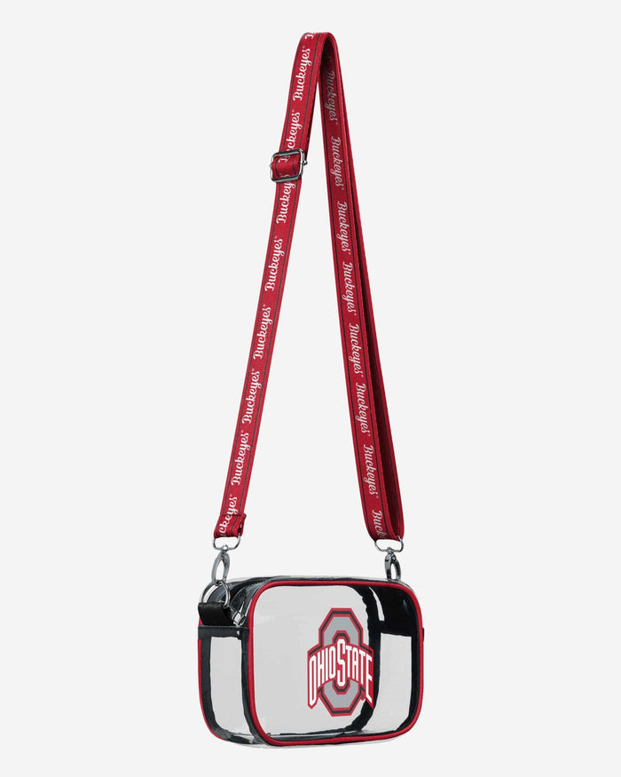 Ohio State Buckeyes Team Stripe Clear Crossbody Bag FOCO - FOCO.com