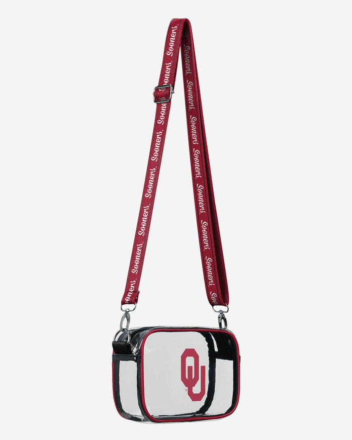 Oklahoma Sooners Team Stripe Clear Crossbody Bag FOCO - FOCO.com