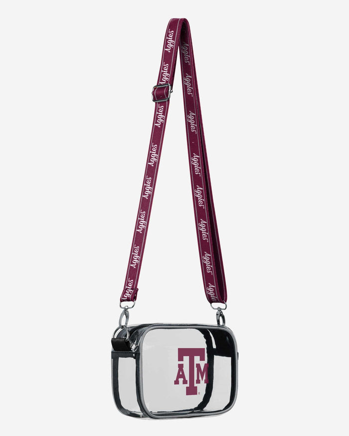 Texas A&M Aggies Team Stripe Clear Crossbody Bag FOCO - FOCO.com