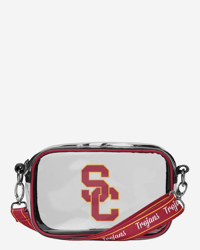 USC Trojans Team Stripe Clear Crossbody Bag FOCO - FOCO.com