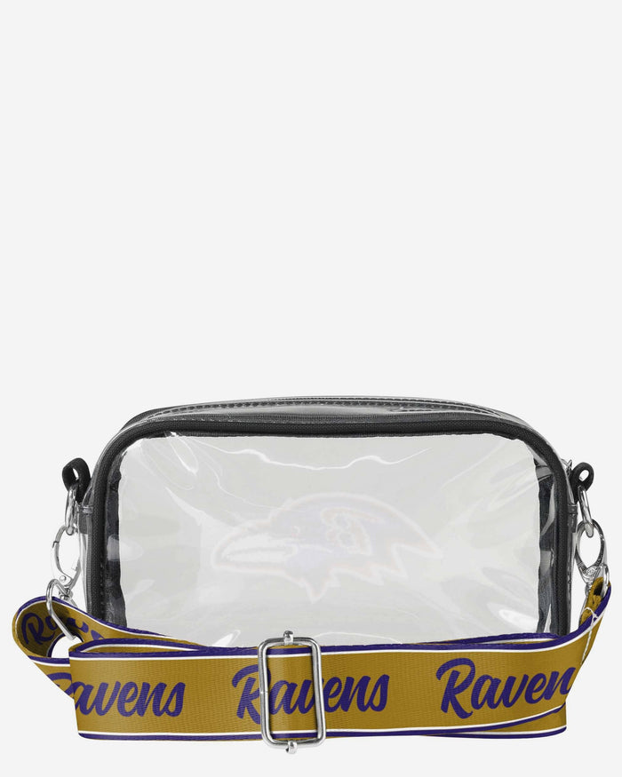 Baltimore Ravens Chenille Logo Clear Crossbody Bag FOCO - FOCO.com