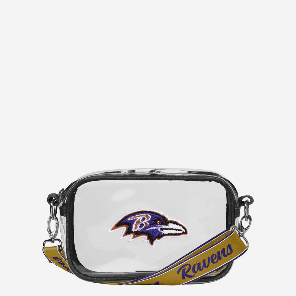 Baltimore Ravens Chenille Logo Clear Crossbody Bag FOCO - FOCO.com