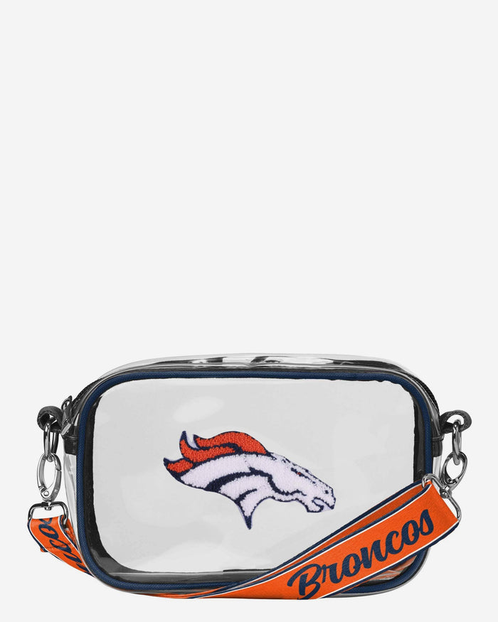 Denver Broncos Chenille Logo Clear Crossbody Bag FOCO - FOCO.com