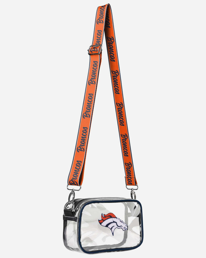 Denver Broncos Chenille Logo Clear Crossbody Bag FOCO - FOCO.com