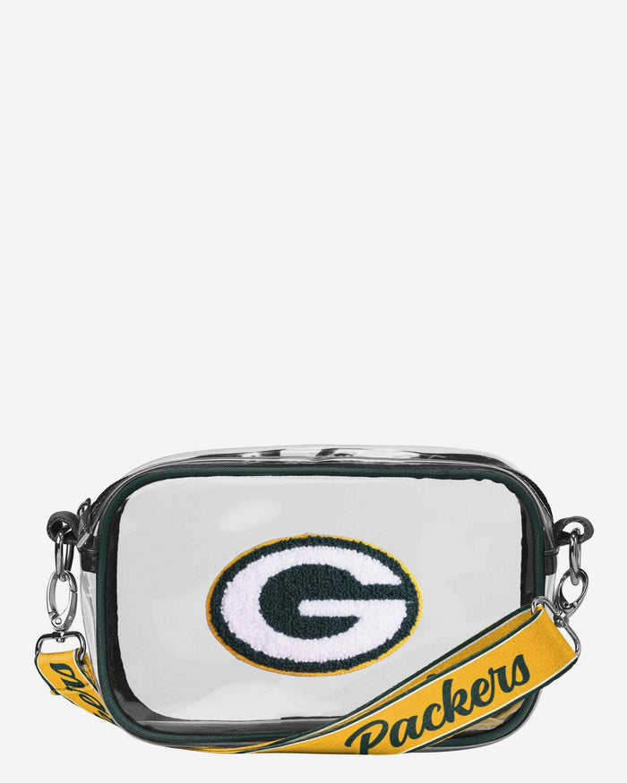 Green Bay Packers Chenille Logo Clear Crossbody Bag FOCO - FOCO.com