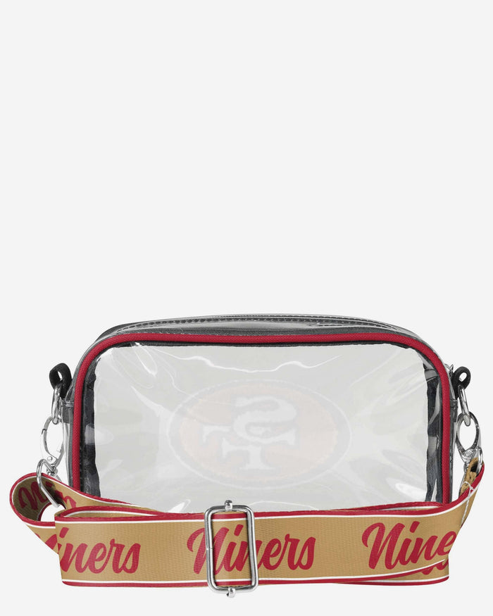 San Francisco 49ers Chenille Logo Clear Crossbody Bag FOCO - FOCO.com