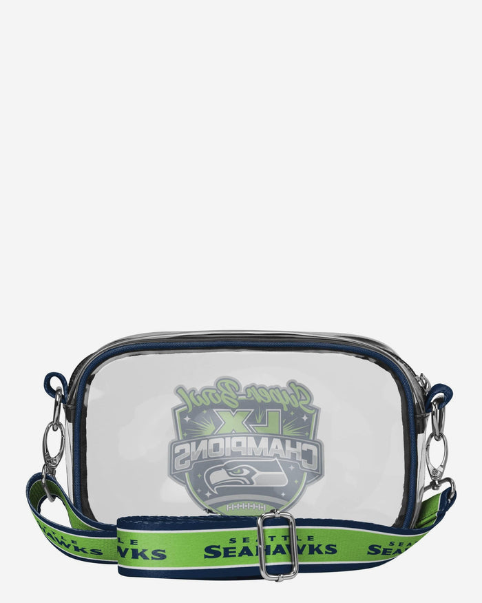 Seattle Seahawks Super Bowl LX Champions Clear Crossbody Bag FOCO - FOCO.com