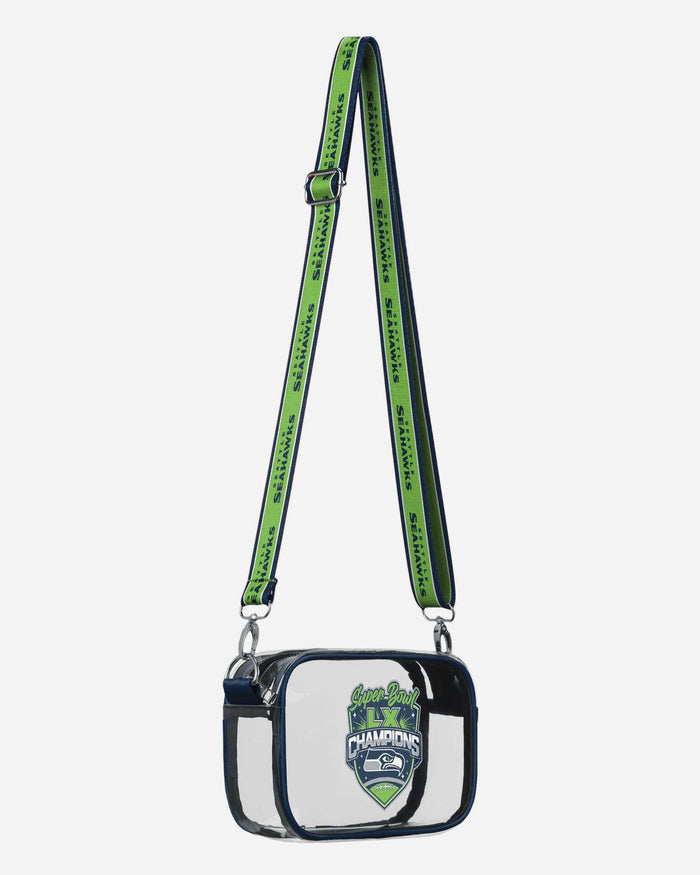 Seattle Seahawks Super Bowl LX Champions Clear Crossbody Bag FOCO - FOCO.com
