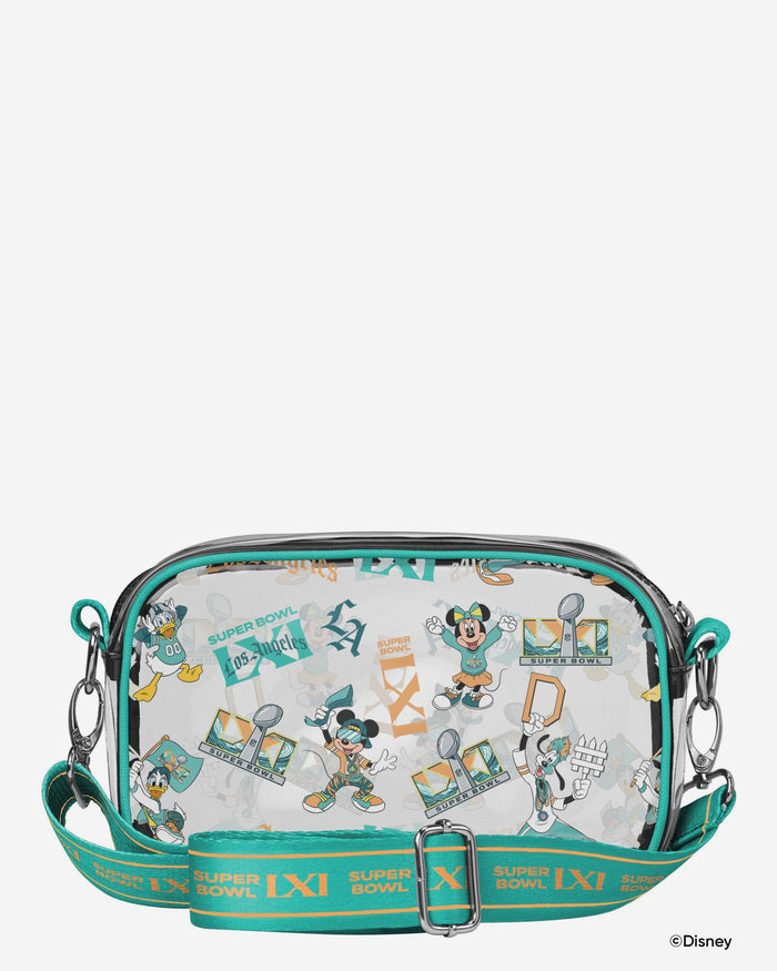 Super Bowl LIX Disney Mickey Mouse Repeat Print Clear Crossbody Bag FOCO - FOCO.com