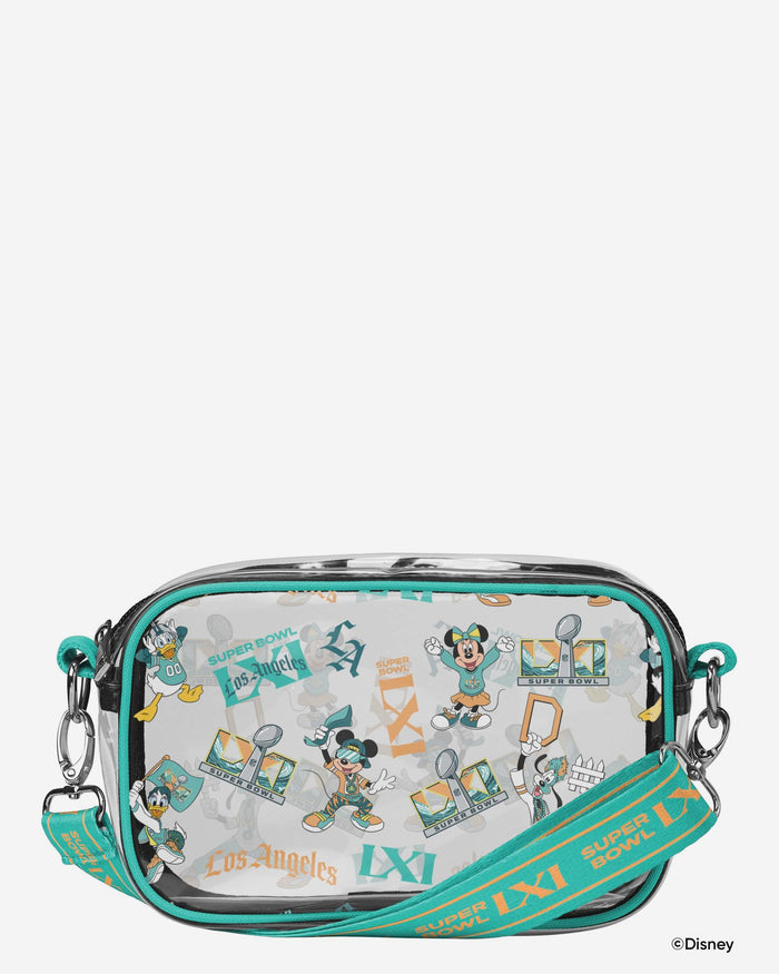 Super Bowl LIX Disney Mickey Mouse Repeat Print Clear Crossbody Bag FOCO - FOCO.com