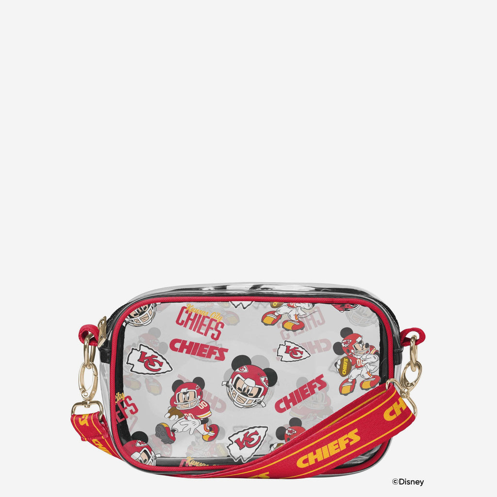 Kansas City Chiefs Mickey Mouse Disney Repeat Print Clear Crossbody Bag FOCO - FOCO.com