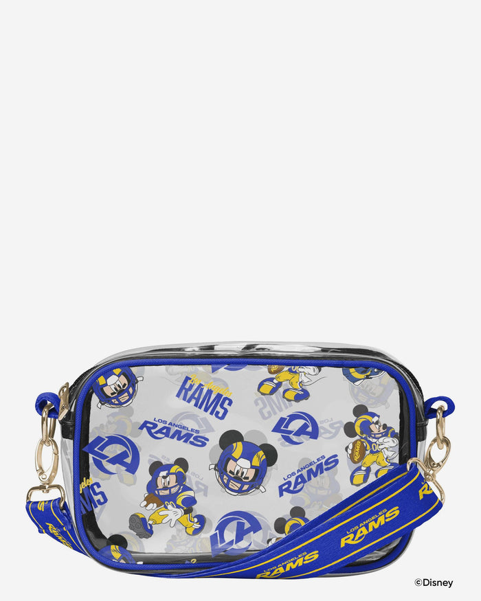 Los Angeles Rams Mickey Mouse Disney Repeat Print Clear Crossbody Bag FOCO - FOCO.com