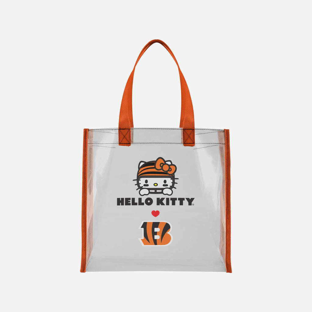 Cincinnati Bengals Hello Kitty® Clear Tote Bag FOCO - FOCO.com