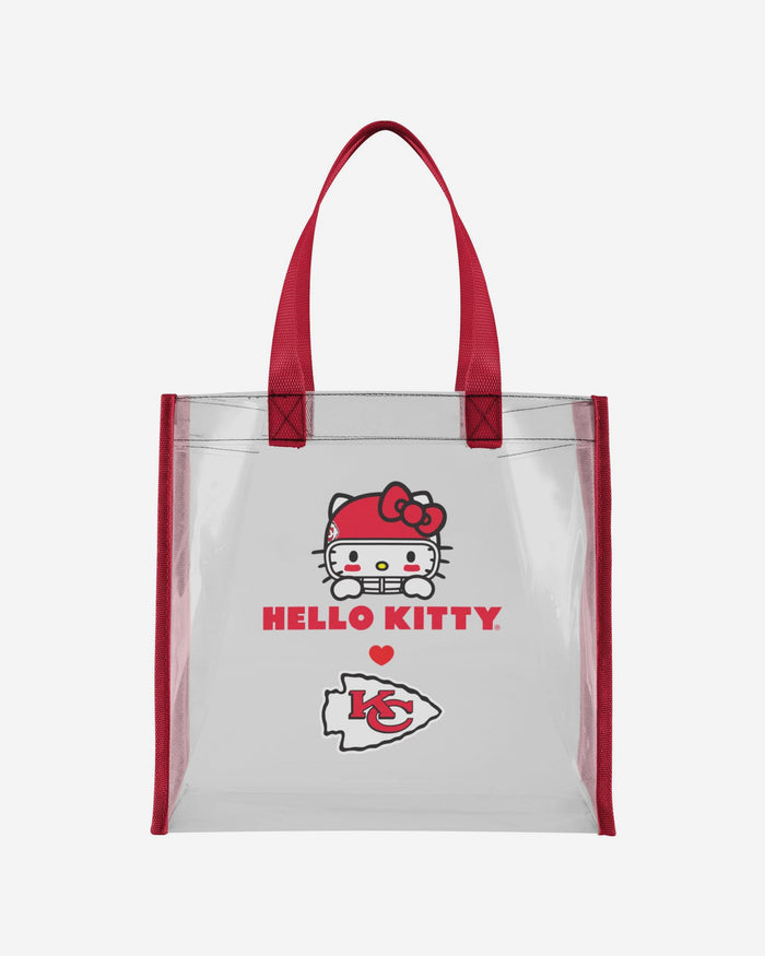 Kansas City Chiefs Hello Kitty® Clear Tote Bag FOCO - FOCO.com