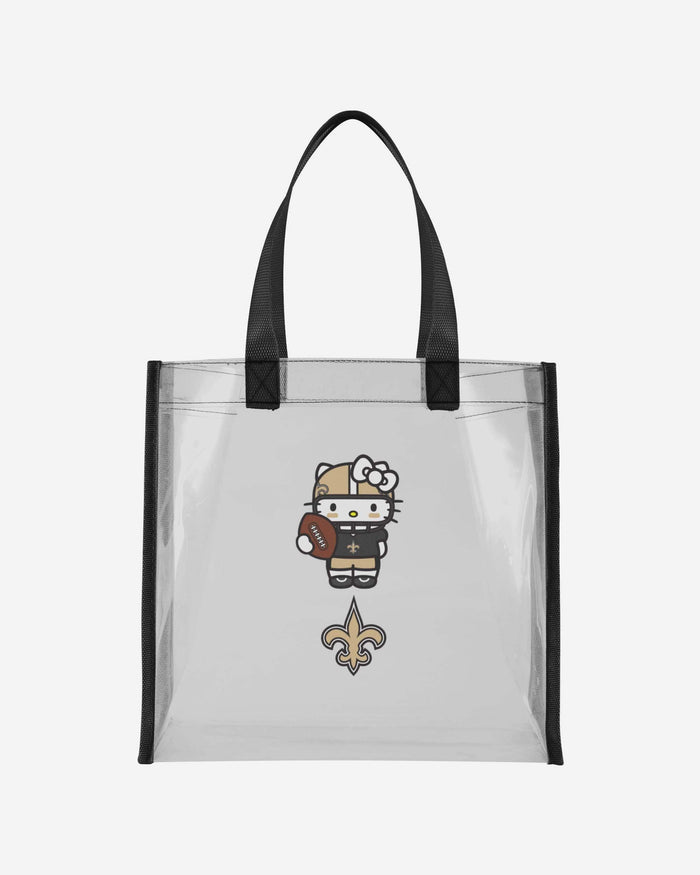 New Orleans Saints Hello Kitty® Clear Tote Bag FOCO - FOCO.com