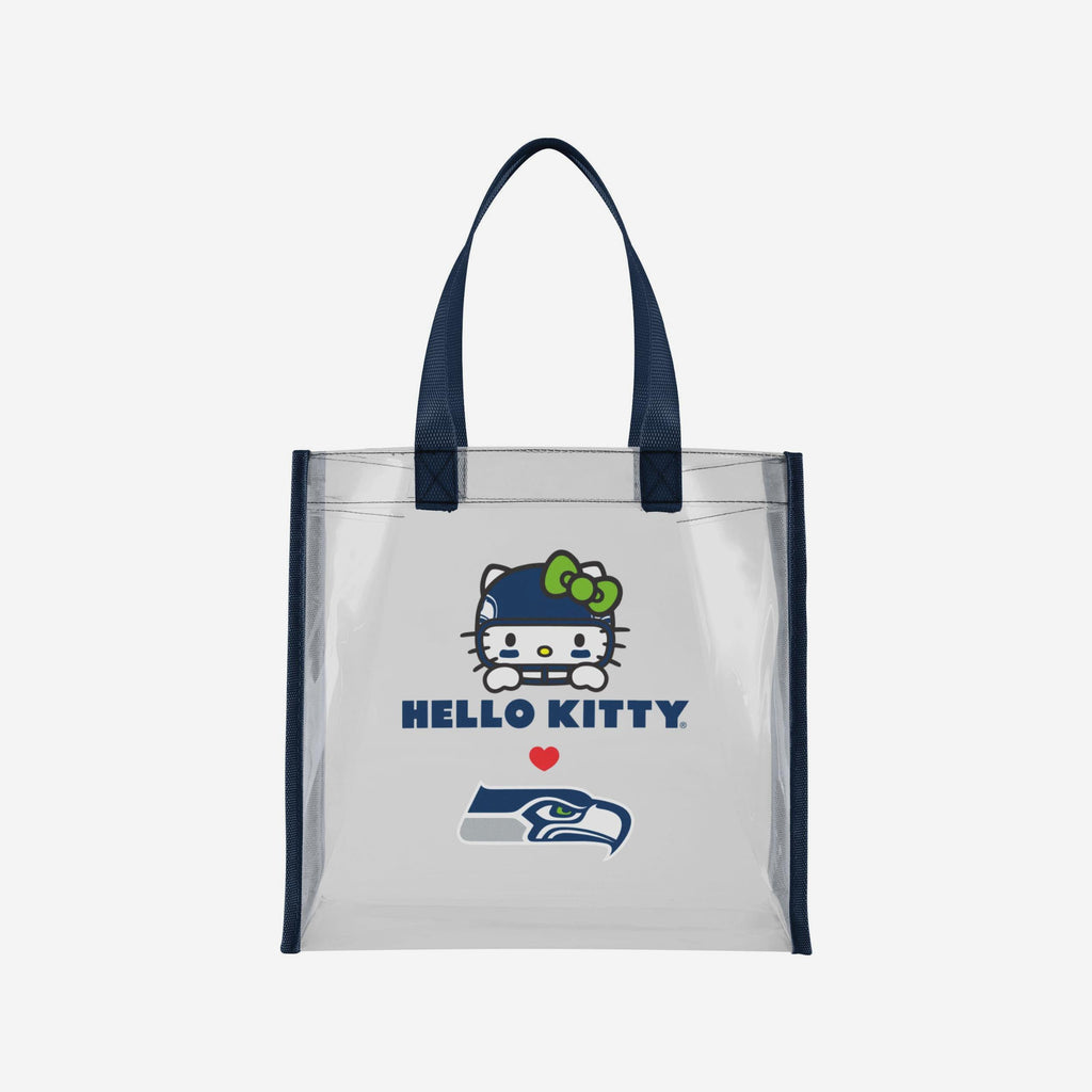 Seattle Seahawks Hello Kitty® Clear Tote Bag FOCO - FOCO.com