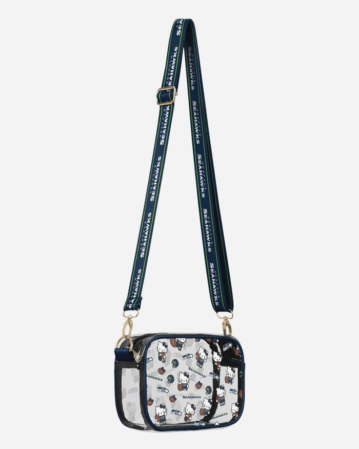 Seattle Seahawks Hello Kitty® Clear Crossbody Bag FOCO - FOCO.com