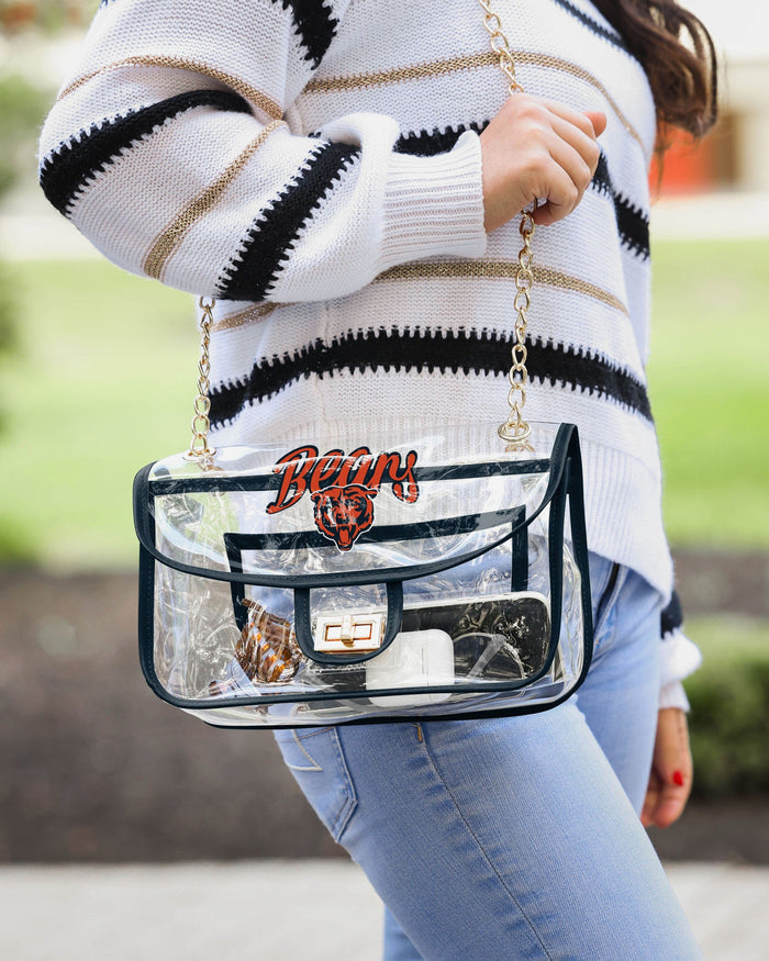 Chicago Bears Clear Crossbody Chain Bag FOCO - FOCO.com