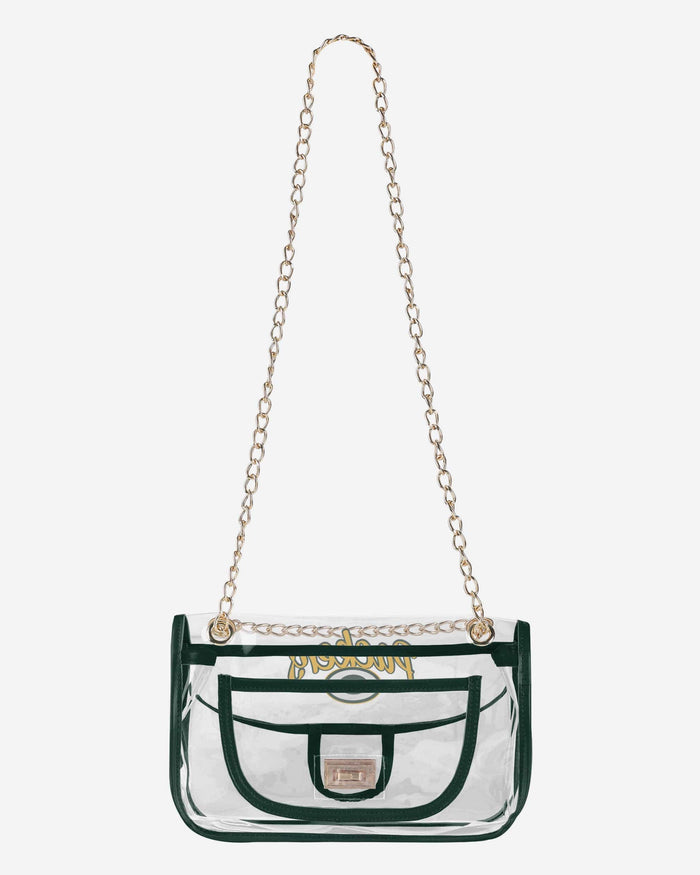 Green Bay Packers Clear Crossbody Chain Bag FOCO - FOCO.com