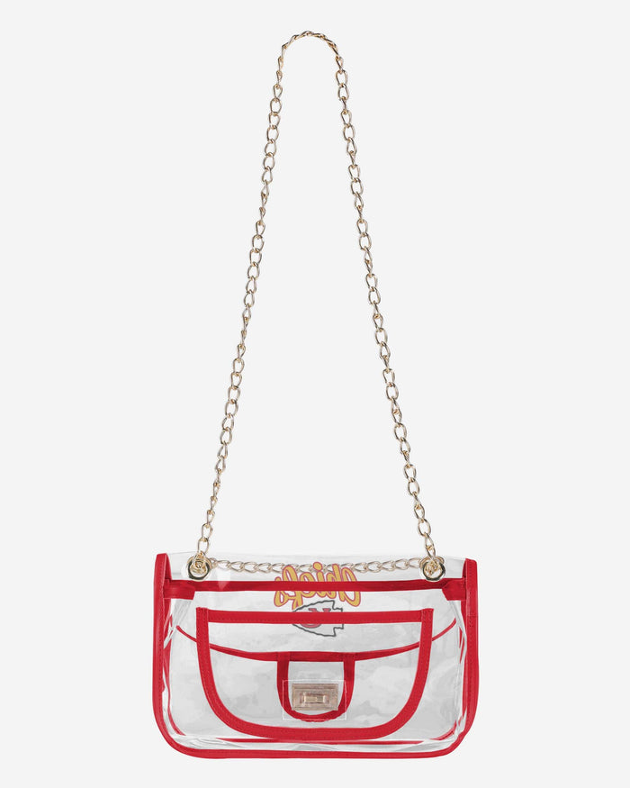 Kansas City Chiefs Clear Crossbody Chain Bag FOCO - FOCO.com