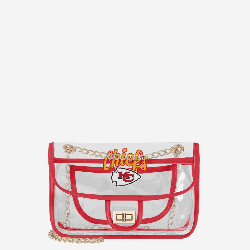 Kansas City Chiefs Clear Crossbody Chain Bag FOCO - FOCO.com