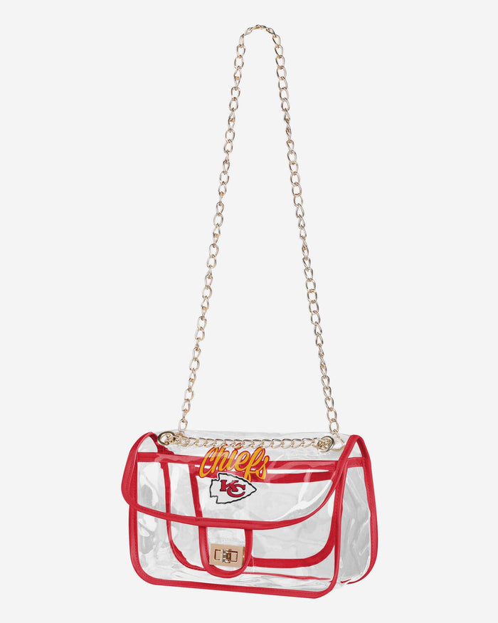 Kansas City Chiefs Clear Crossbody Chain Bag FOCO - FOCO.com